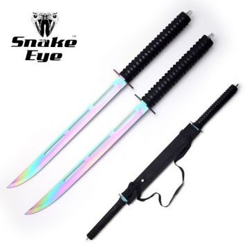 Snake Eye Dual Ninja Swords With Sheath